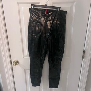 Black Faux Leather Pants